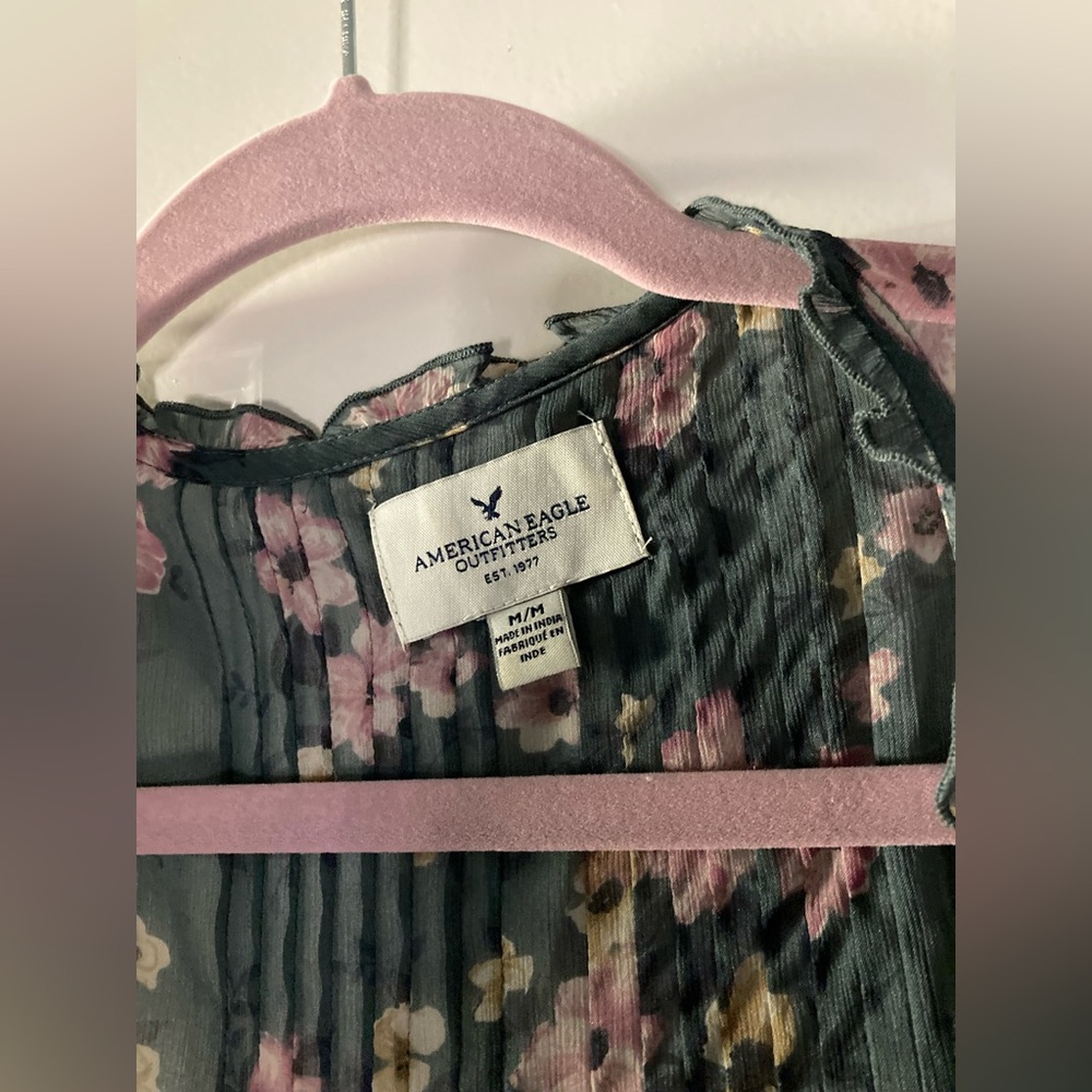 American Eagle Outfitters Women’s Sheer Floral Over Sweater - Picture 4 of 4